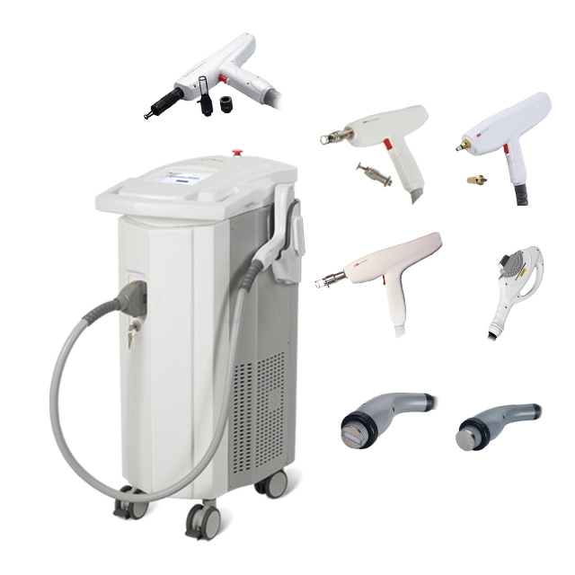 1064 Long Pulse Hair Removal Laser Medical CE Approved 8 in 1 Multifunction IPL RF Elight Q-Switch ND YAG Laser Machine for Hair Removal and Tattoo Removal