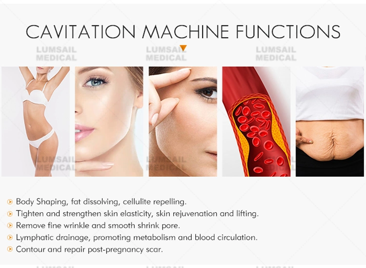 Cavitation 40K Lipolaser Vacuum Therapy Weight Loss RF Body Slimming Vacuum Cavitation System S Shape Machine OEM ODM