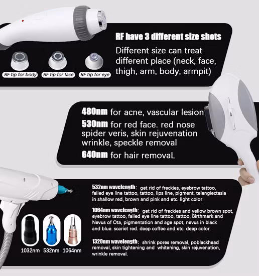 3 in 1 Elight IPL은 RF ND YAG 레이저 문신 제거 제모 기계를 선택합니다